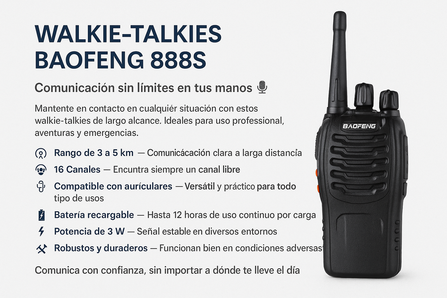 Walkie-Talkies Baofeng 888S