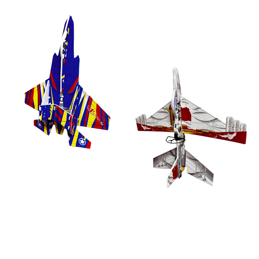 Avión planeador de espuma liviano con diseño colorido para lanzamientos de largo alcance