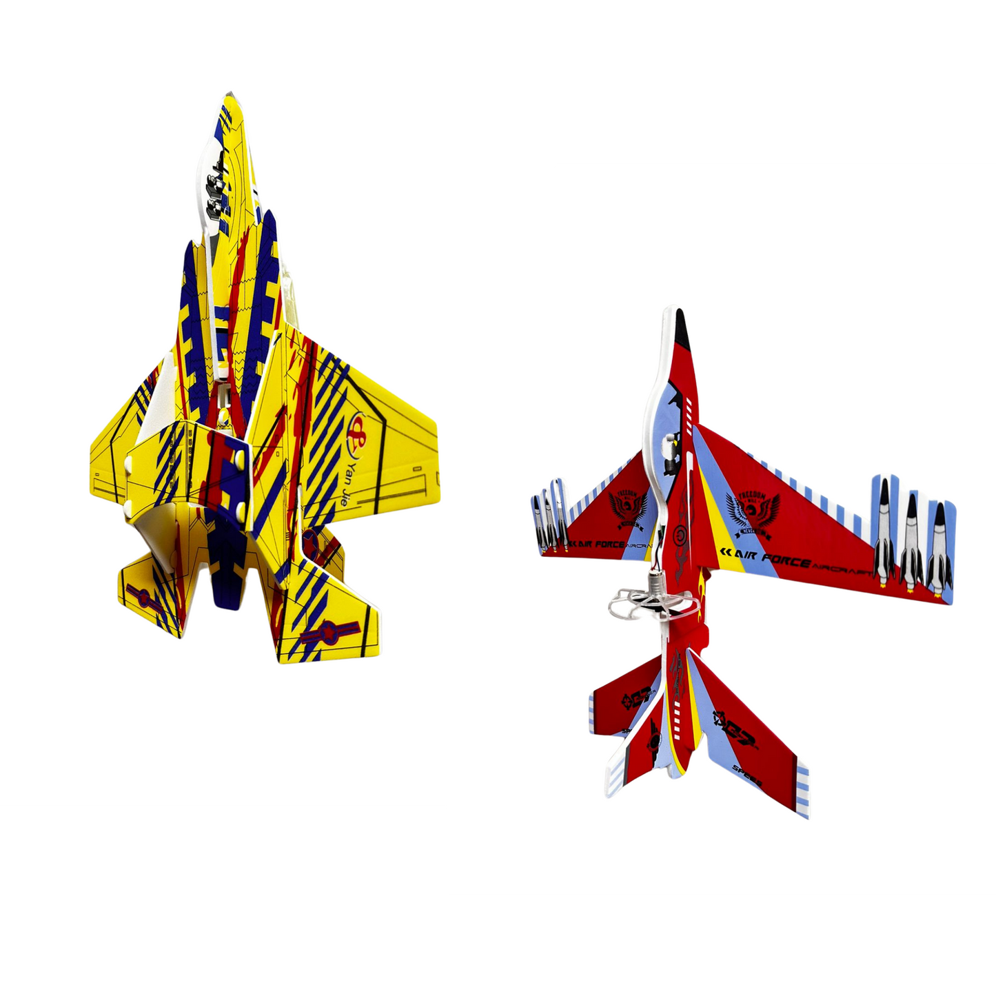 Aviones de juguete de espuma liviana con diseños coloridos para exteriores