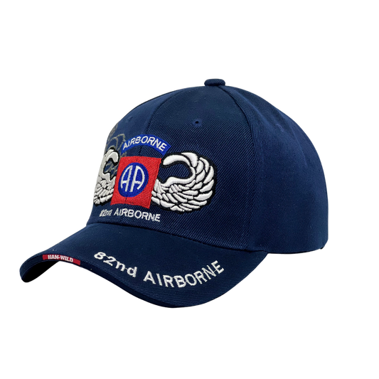 Gorra azul bordada 82nd Airborne estilo militar unisex