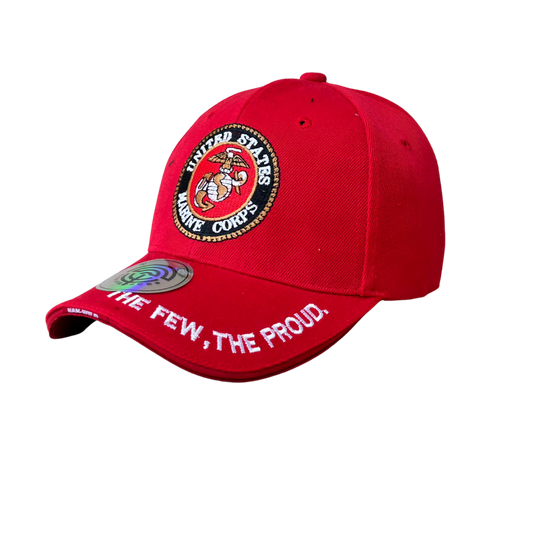Gorra roja bordada United States Marine Corps unisex estilo casual