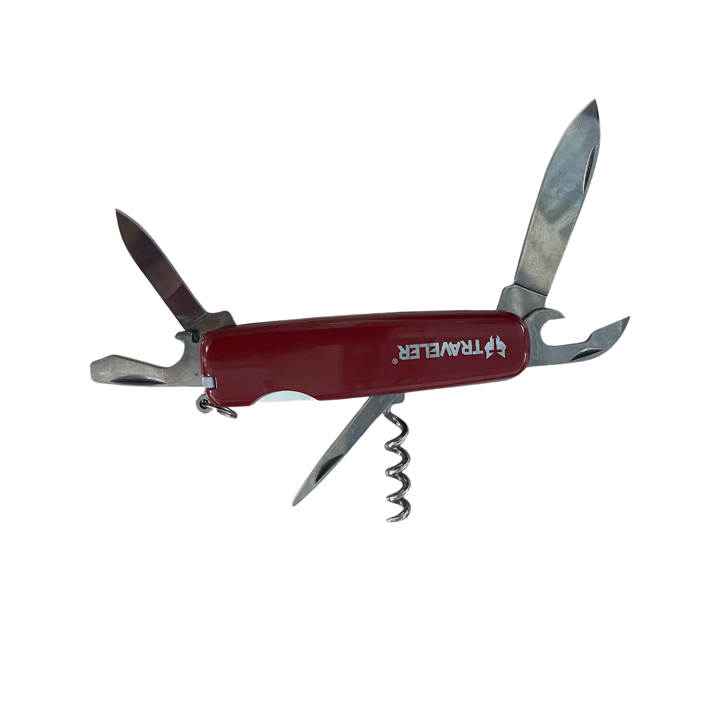 Navaja multifuncional A. 018 Traveller roja con cuchillas y sacacorchos 9 servicios