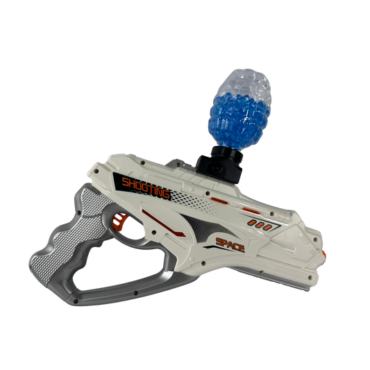 Pistola de juego electric blanca espacial con cargador de esferas de gel – Shooting Space