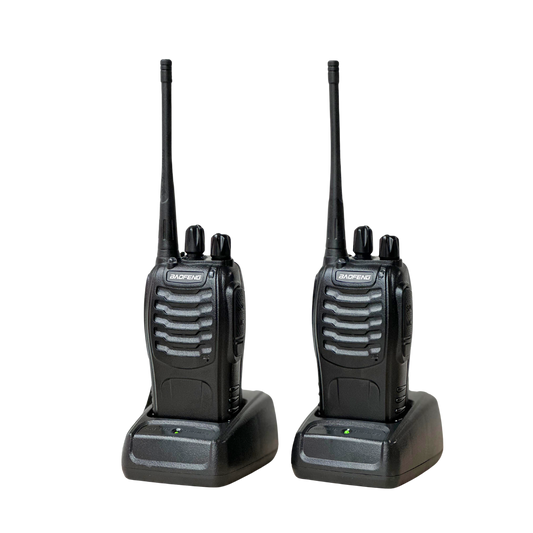 Radio comunicador portátil Baofeng bf-999s de largo alcance con base de carga – Set x2