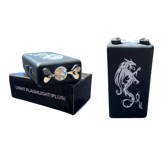 Paralizador eléctrico portátil 3000k volt para defensa personal con grabado de dragorn